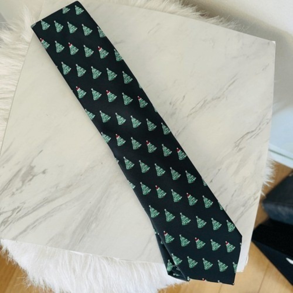 NORDSTROM Holiday‎ Christmas Tree Tie, Holiday Wear, One Size,  Green Red, NWT